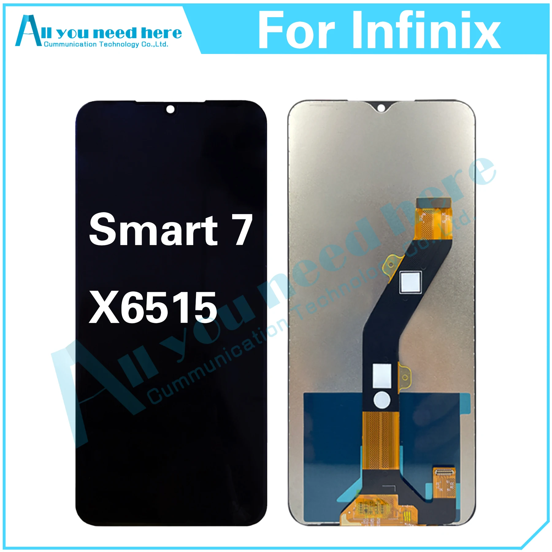 

100% протестированный для Infinix Smart 7 X6515 ЖК-дисплей кодирующий преобразователь сенсорного экрана в сборе запасные части для замены