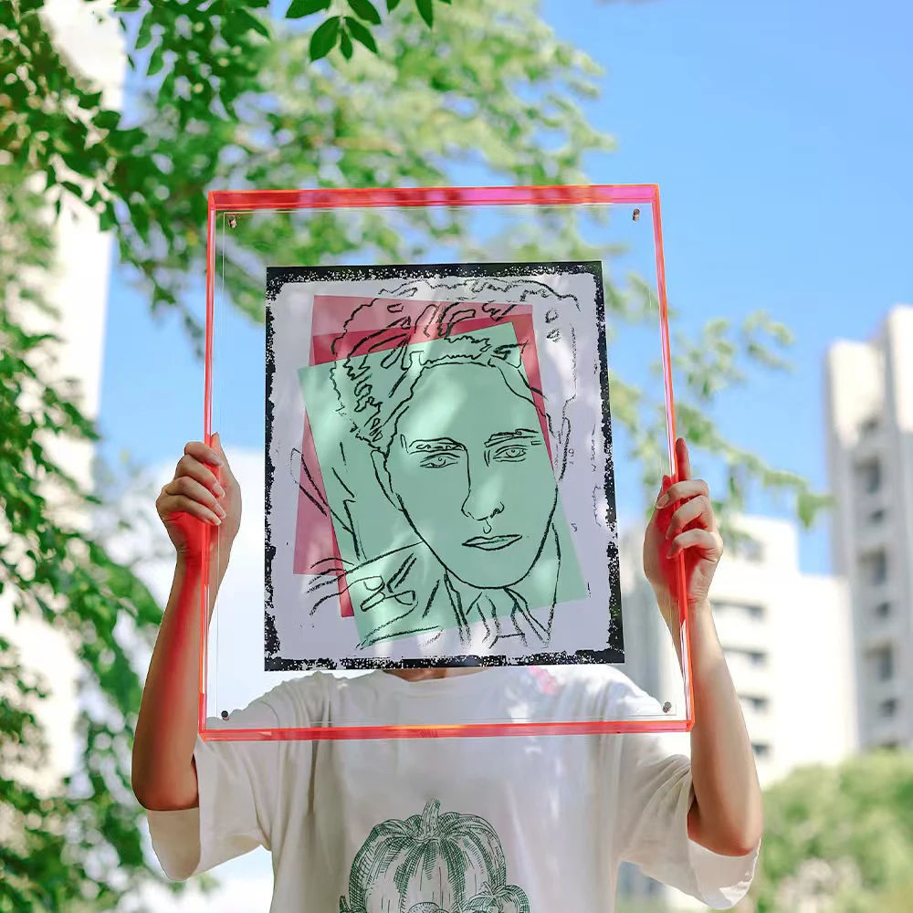 

Acrylic Colored Large-Sized Photo Frame, Wedding Photo Frame, Oil Painting Display Frame, Poster Exhibition Decoration Frame