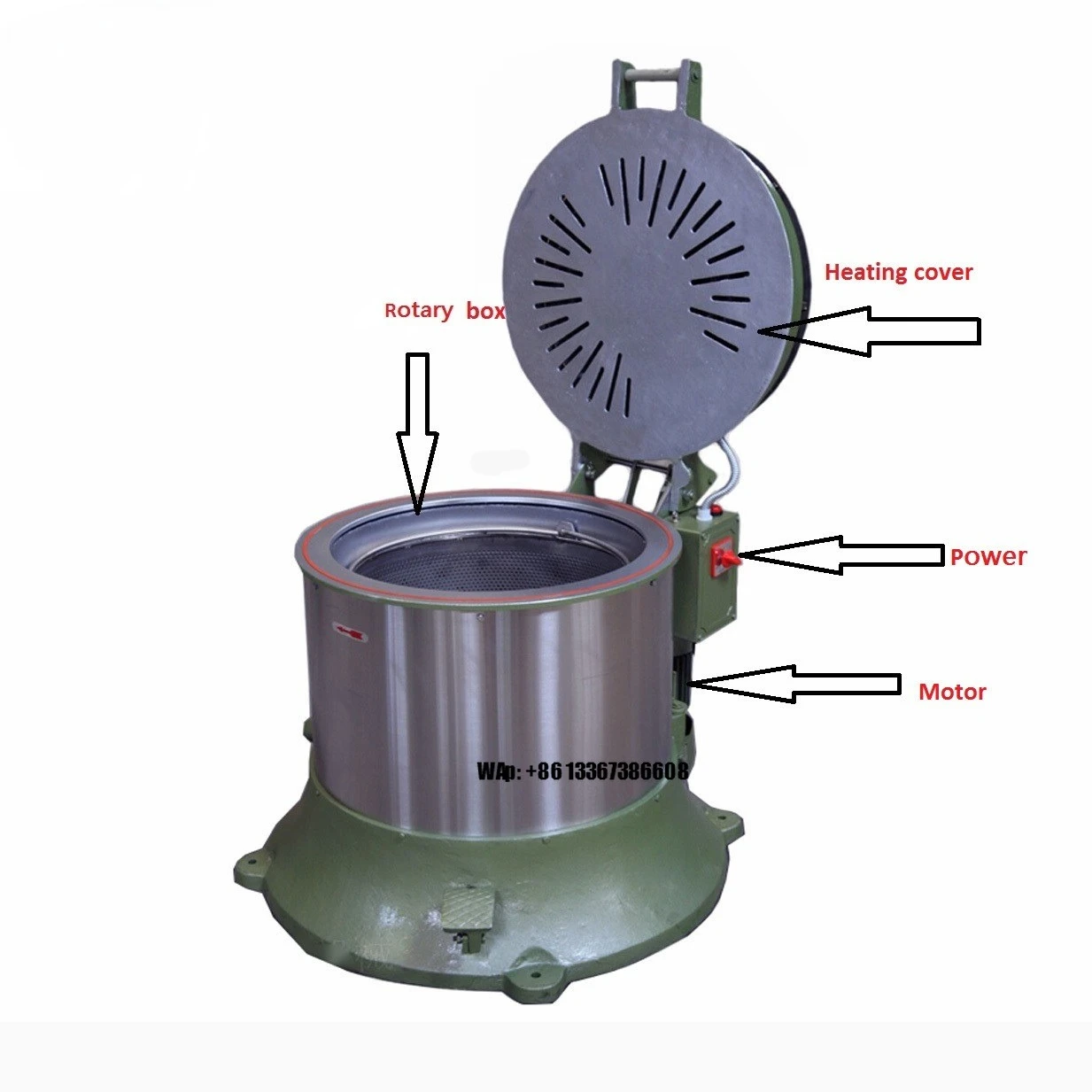 

Industrial Electric Rotary Drying Equipment Automatic Dry Cabinet Hot Air Centrifugal Dryer