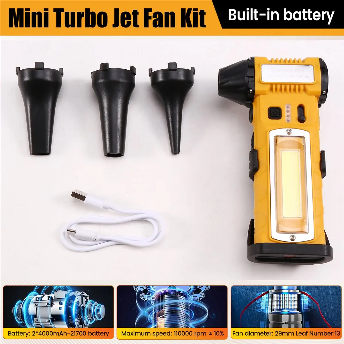 abpo-led付きハンドヘルドファン-110000rpm-速度調整可能-ヘアドライヤー-掃除機-エアダストブロワー-ブラシレスモーター-b