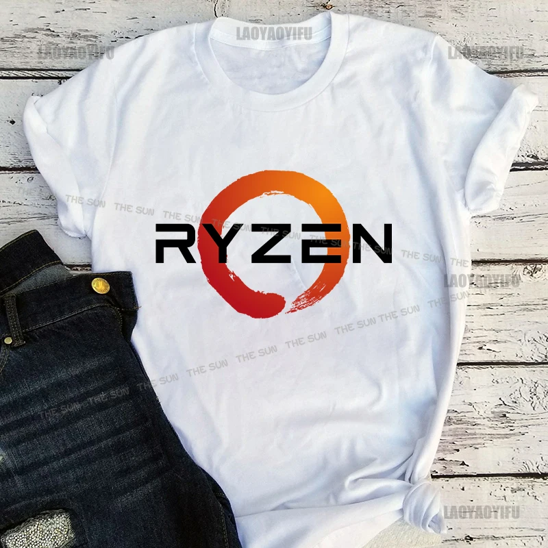 2020 PC CP CPU Uprocessor AMD RYZEN T-shirt Women/men Clothing Fashion IT Funny Tshirt Harajuku Printing COTTON