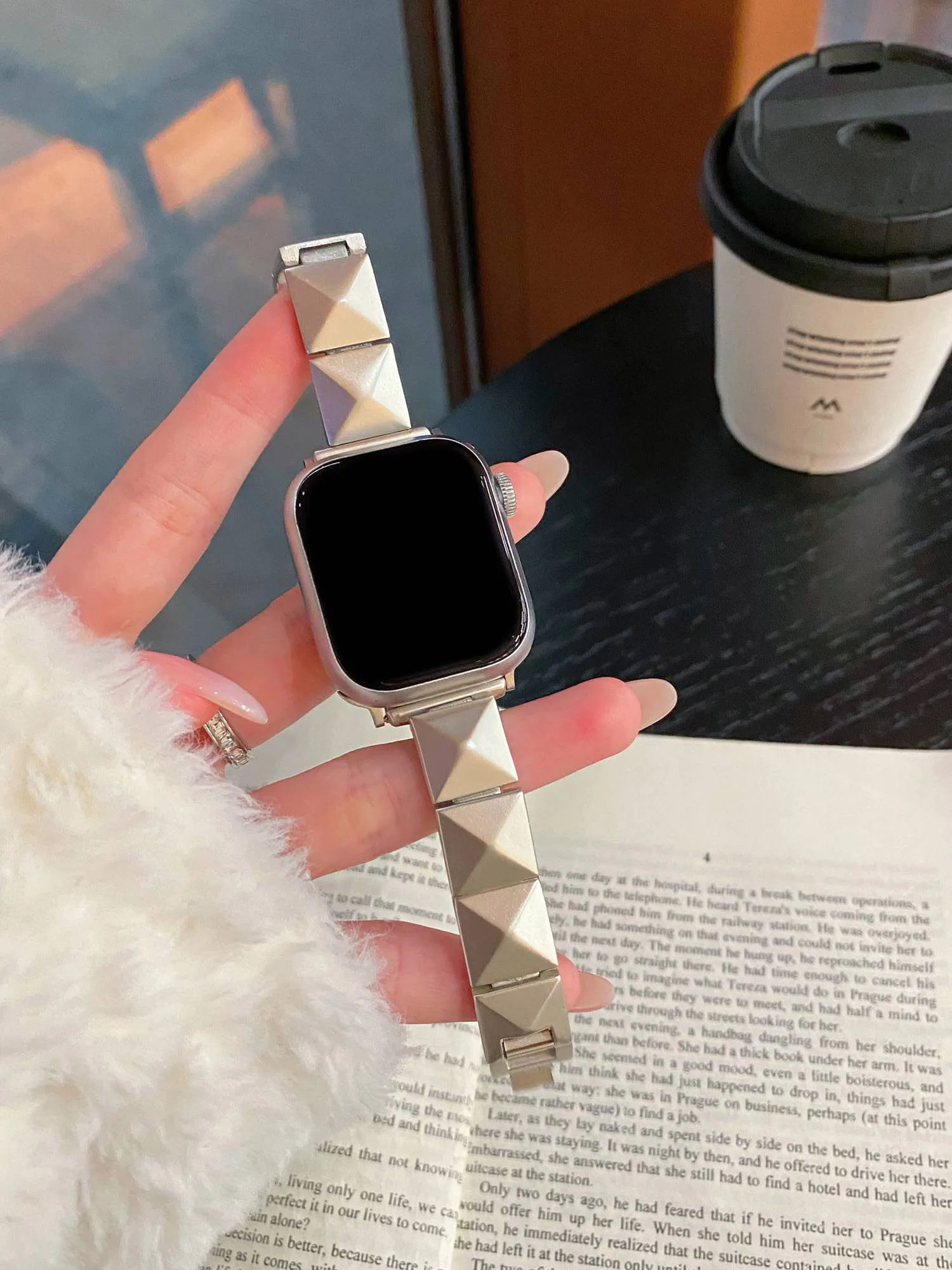 Advanced Luxury Square Bling Metal Strap for Apple Watch Band Women 40mm 41mm 38mm 42mm 44mm 45mm 46mm Starp