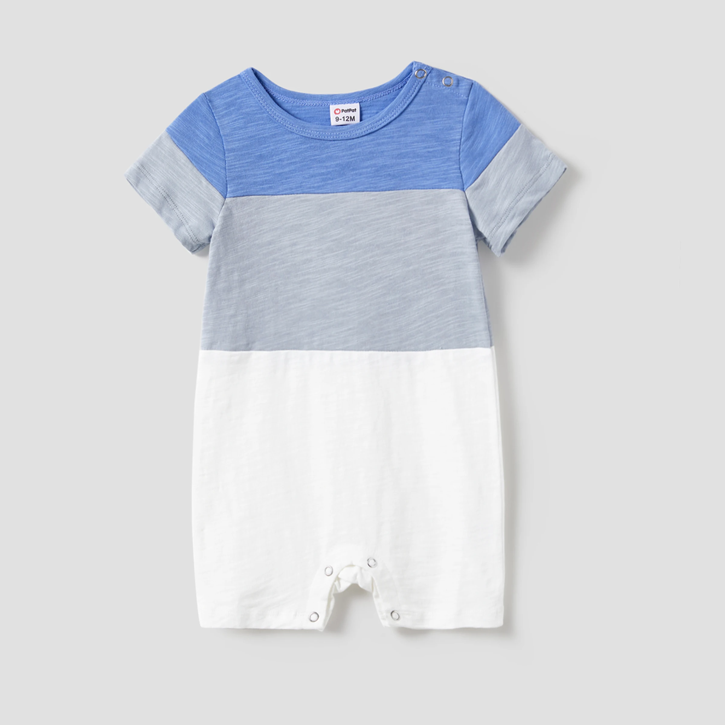 PatPat Family Matching Sets Color Block Tee and A-line Tank Dress with Drawstring, Pockets and Buttons