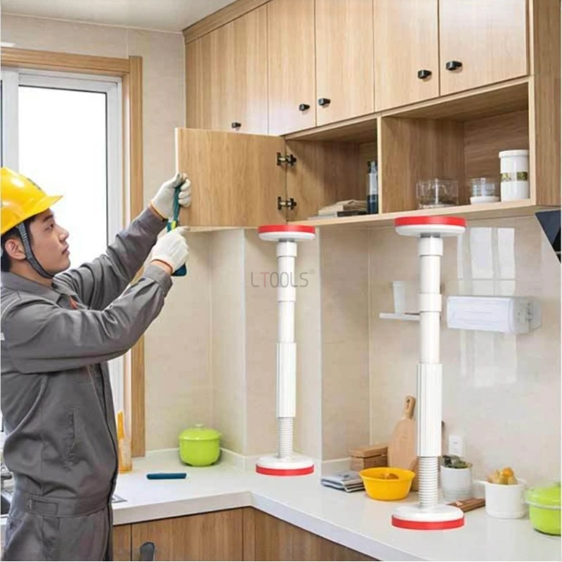 Varilla de soporte de elevación de nailon, herramienta de fijación de instalación de gabinete de baño Universal, extensión ajustable para el hogar, elevación telescópica