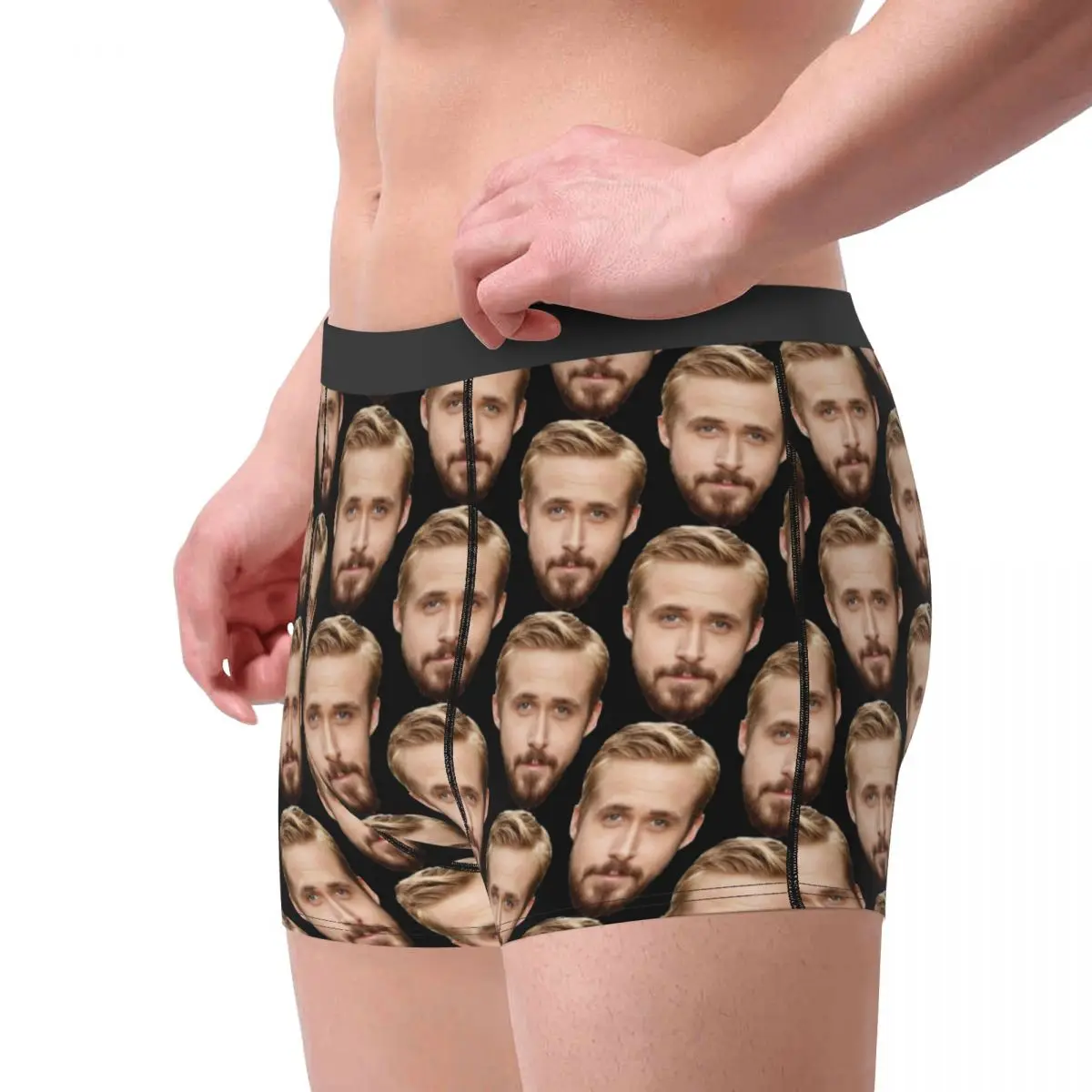 Custom Funny Ryan Gosling Face Boxers Shorts Men Briefs Underwear Cool Underpants