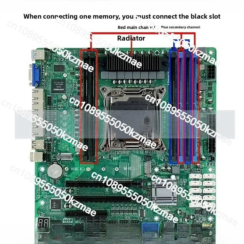 C612 X99 MATX Motherboard |Xeon E5 V3/V4 | Four way 2.5G LAN | 10 SATA | NAS/IPC/Soft Router - view 4