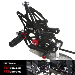 FZ1 FZ8 Motorcycle Modified Adjustable Footrest Rearset Rider Foot Pegs For YAMAHA FZ 1 8 2006-2013 CNC Aluminum Alloy Parts