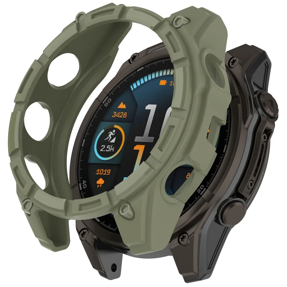 1x para garmin tactix 8 amoled tactix8 armadura solar capa pára-choques macio tpu caso smartwatch escudo de pele protetora