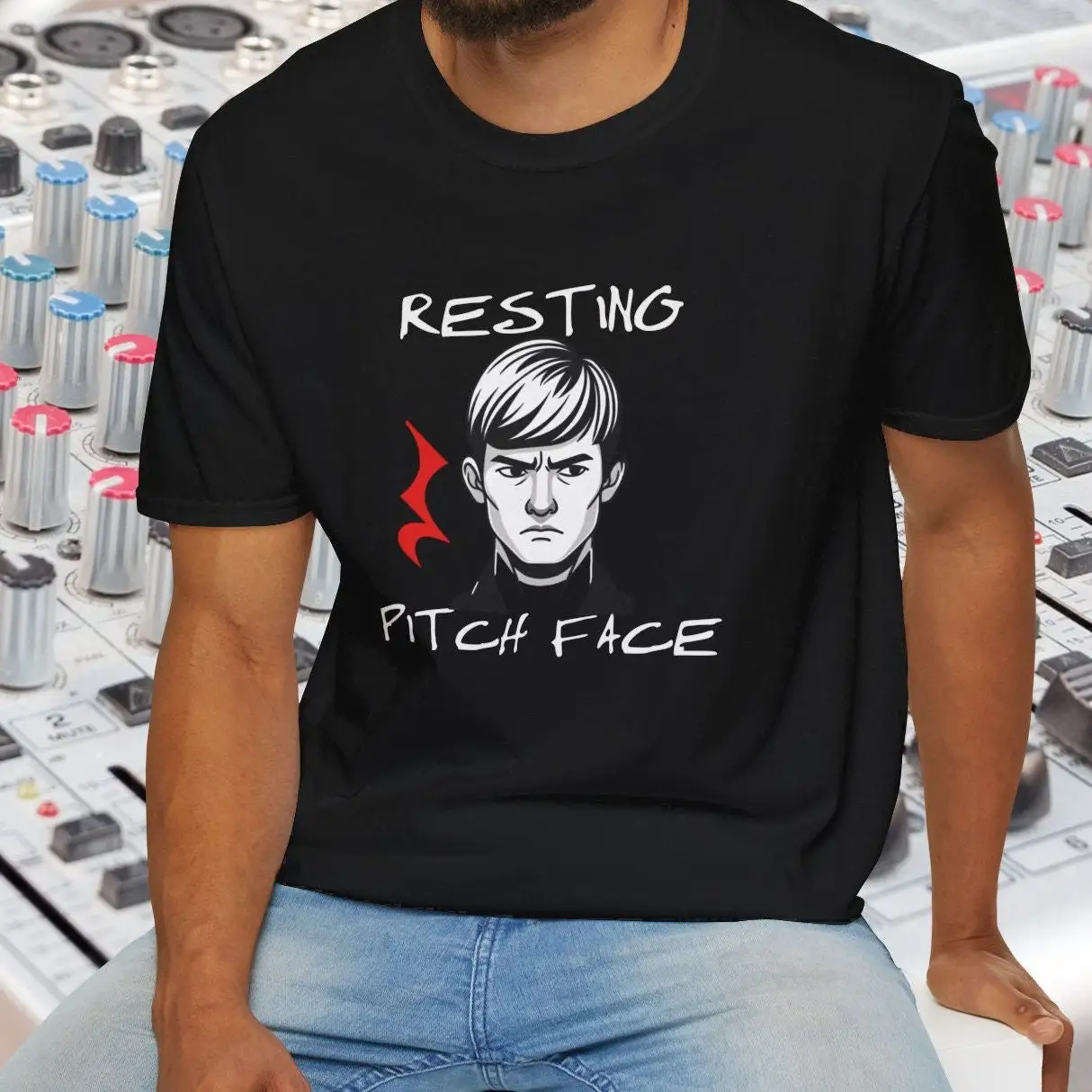 Resting Pitch Face Music T Shirt for Musicians Lover Quotes Jokes Funny Humor Fun Humorous