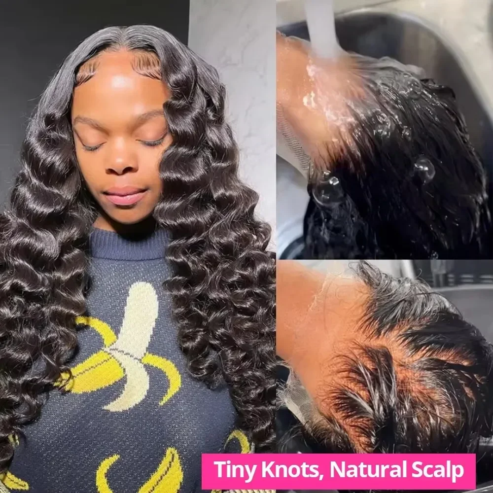 Loose Deep 13x6 Lace Front Human Hair Wig 30 40 Inches Brazilian Water