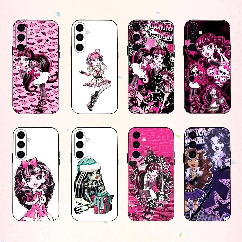 

Cute C-Comedy M-MonsterS Cartoon H-HighS phone Case For Samsung Galaxy A73,A72,A71,A70,A53,A52,A51,Others Soft Black Shell