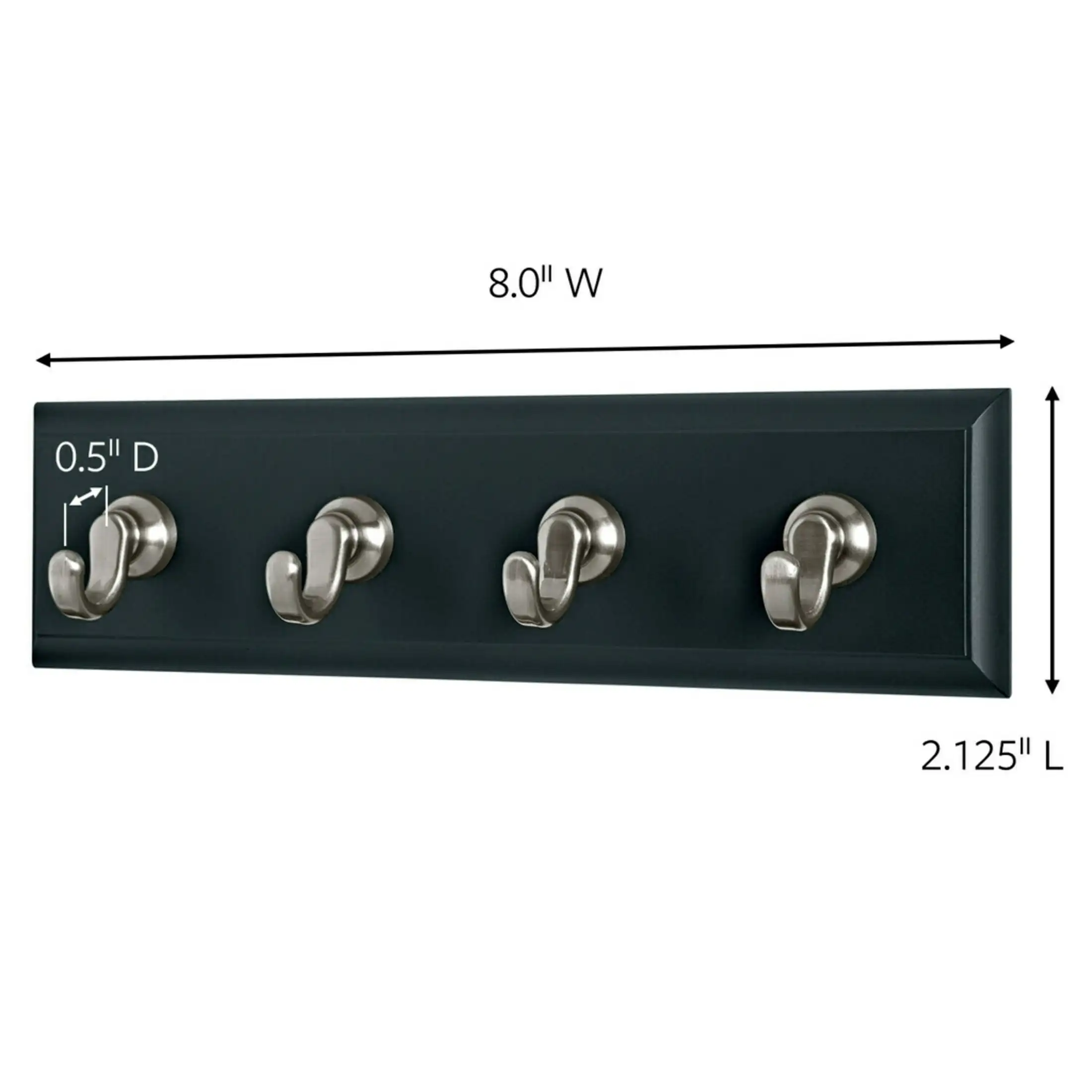 Slate Key Rail, Small, 1 Key Rail, 6 Strips/Pack