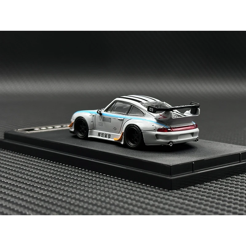 STAR In Stock 1:64 RWB 993 964 GT Tail Taikano Red Smoothie Silver Diecast Car Model Collection Miniature Toys