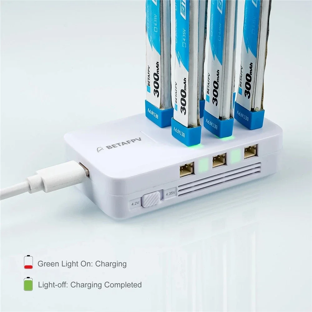 

6CH 1S lithium battery parallel charging pad Type-C input supports 30W fast charging suitable for FPV traversal machine
