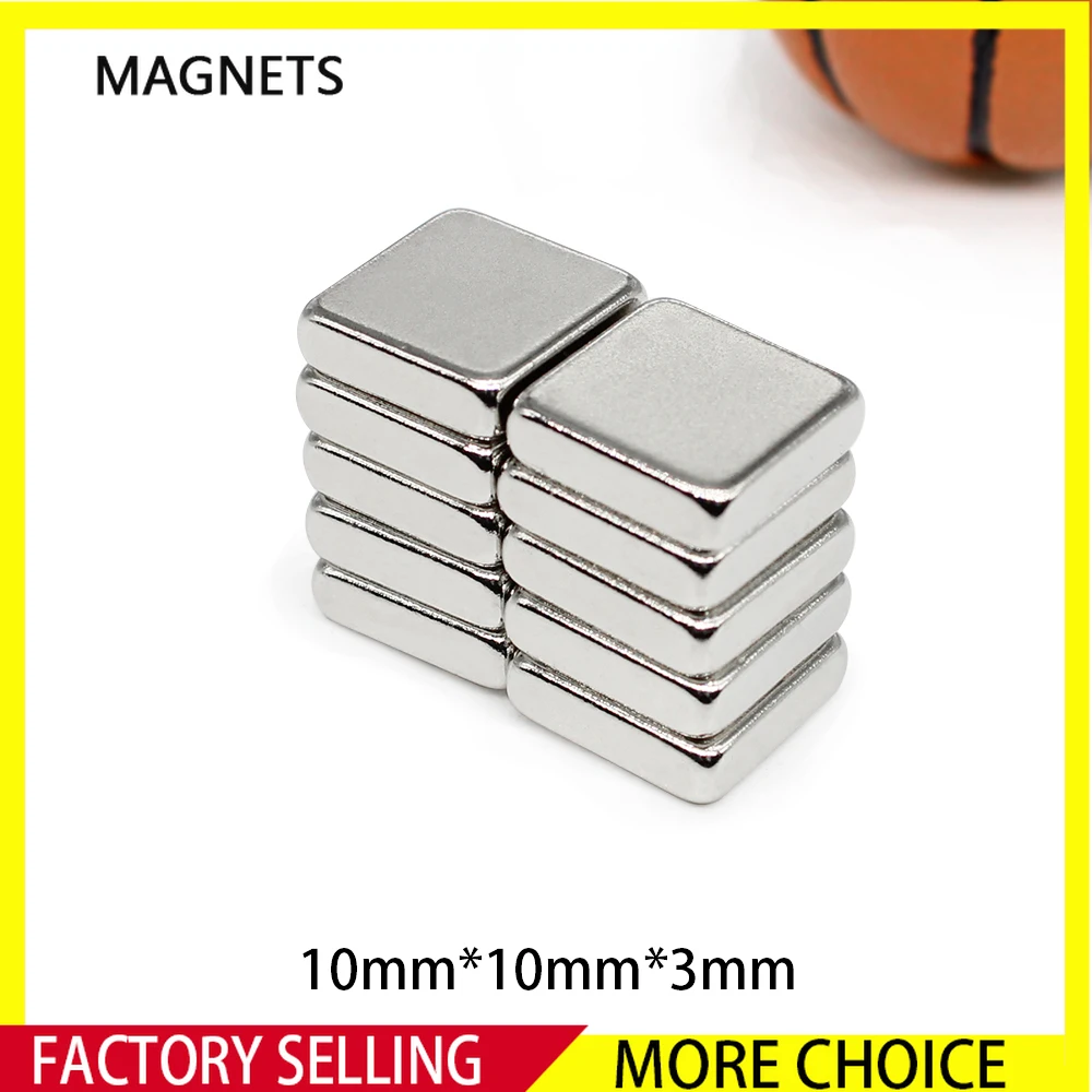 10/20/50/100/150/200PCS 10x10x3 Square Strong Powerful Magnets 10x10x3mm Sheet Rare Earth Neodymium Magnet N35 10*10*3 mm