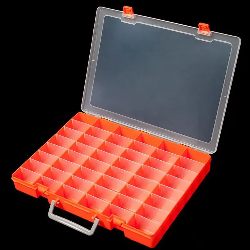 New Exquisite 48 Grids Portable Building Block Storage Box, Transparent Divided Organizer for Mini Figures Small Toy Parts