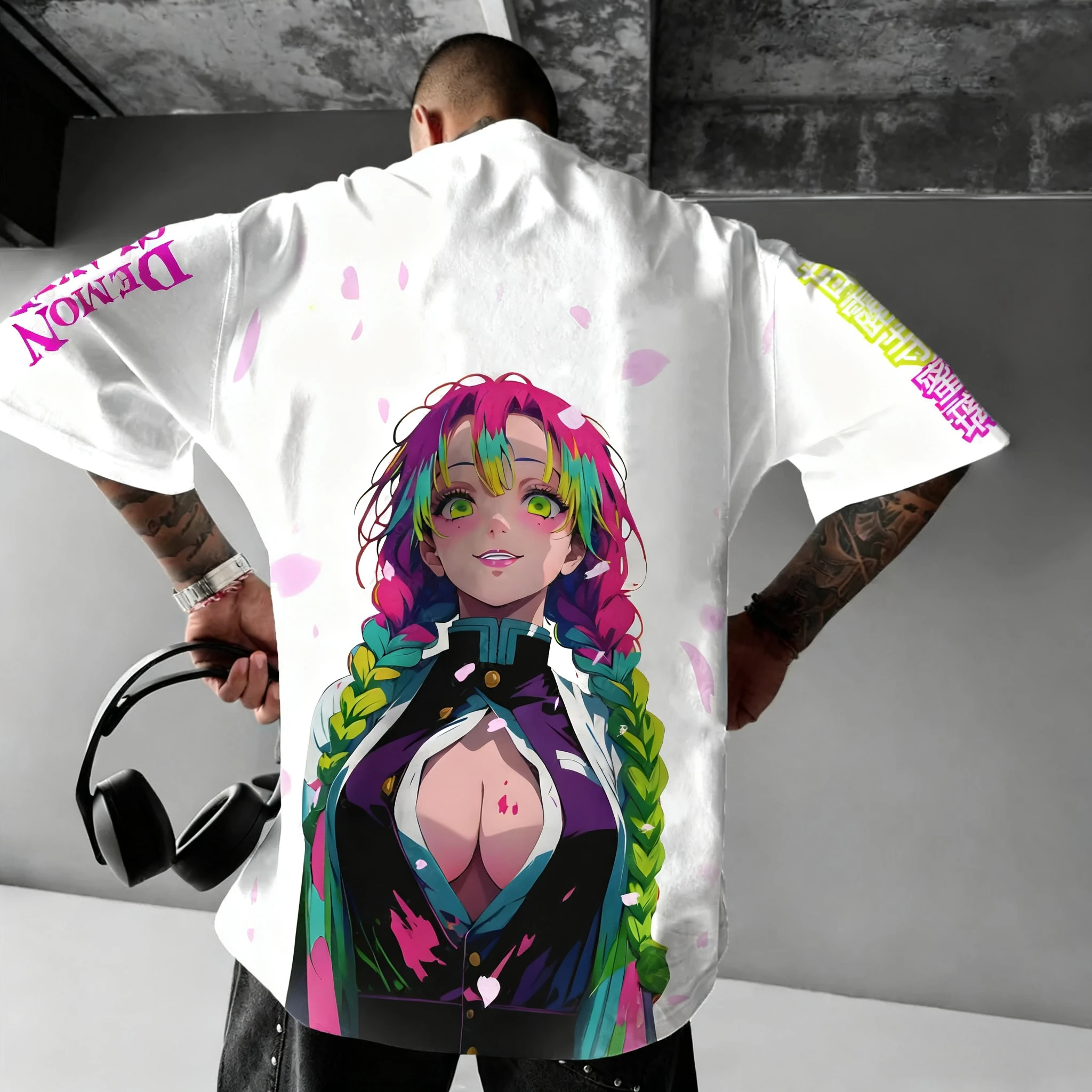 Demon Slayer Anime Co Branded T-shirt Sommer männer und frauen Neue Große Harajuku Casual Lose Eltern Kind Kurzarm top