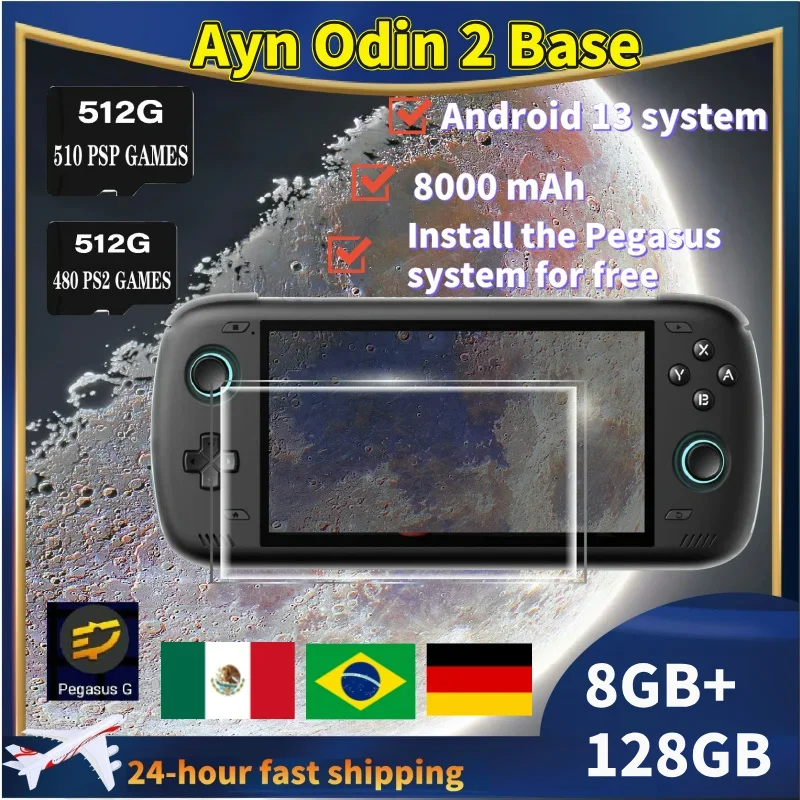 

Ayn Odin 2 Pro Odin 2 Retro Handheld Game Console video game consoles Android 13 6.0Inch IPS Touch Screen 8G+128G PSP PS2 Games