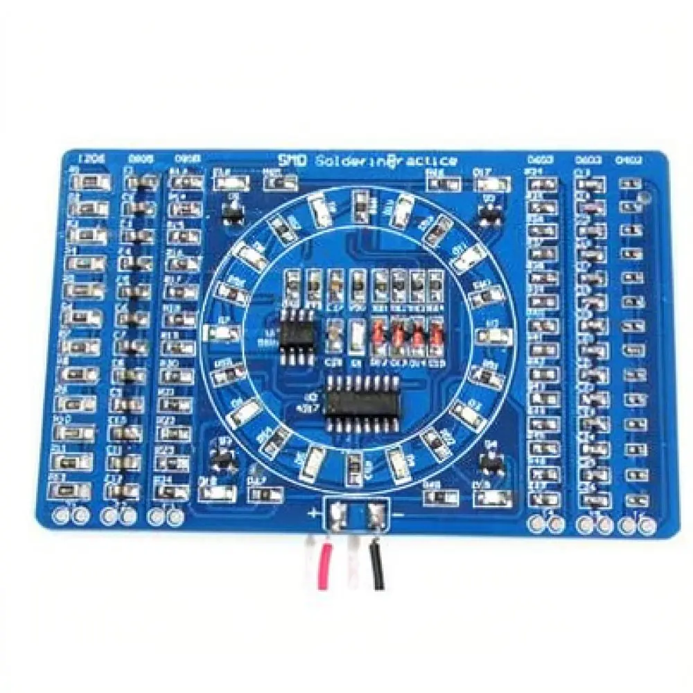 Electronic Components Soldering Practice Kit Surface Mount Technology Training PCB Rotating LED Flashing Light Set