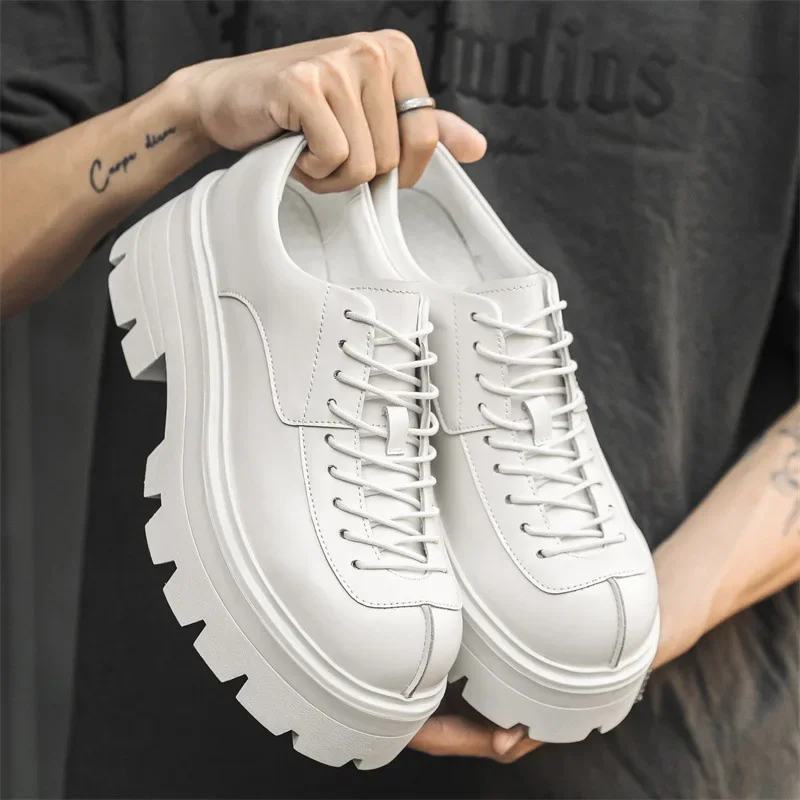 Men's New Niche Design in Autumn 2026 England Increased Platform Leisure Joker Platform Men's Shoes.
