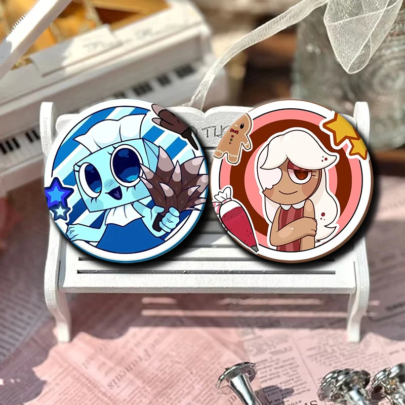 58mm Hot Horror Game Dandys World Sprout Anime Creative Pin Cartoon Funny Meme Brooch Tinplate Badge for Bag Clothes Decor Gifts