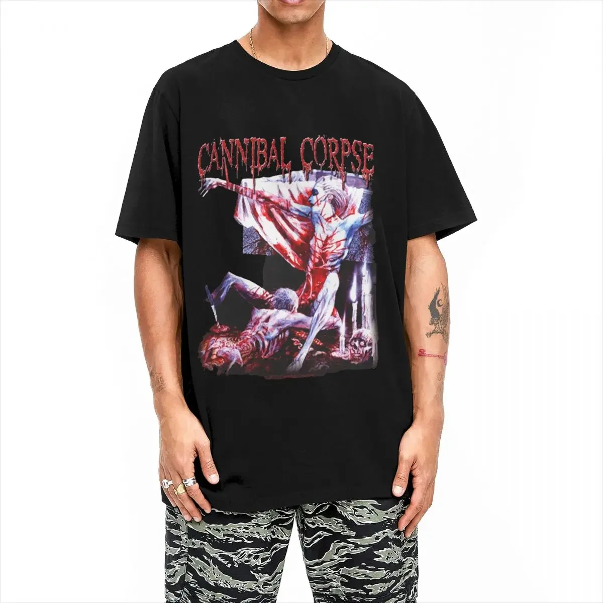 Cannibal Corpse Rock T Shirt Men's Cotton Tops Novelty Crewneck Short Sleeve