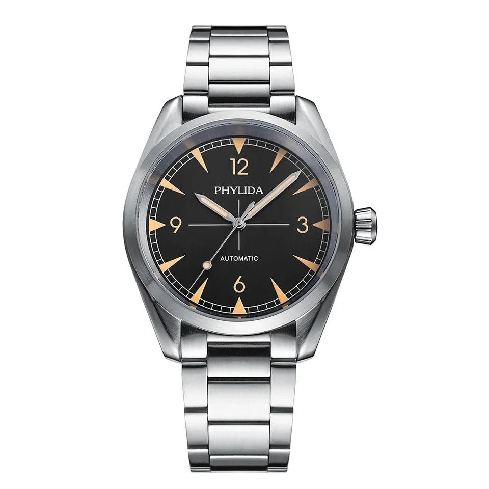 PHYLIDA 40mm Men's Automatic Watch Classic Mechanical Wristwatch