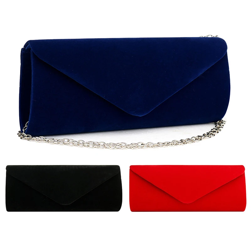 2024 Red Wedding Bags For Women Fashion Solid Color Evening Clutch And Purse Chain Shoulder Bag Cell Phone Pocket Bolso Mujer