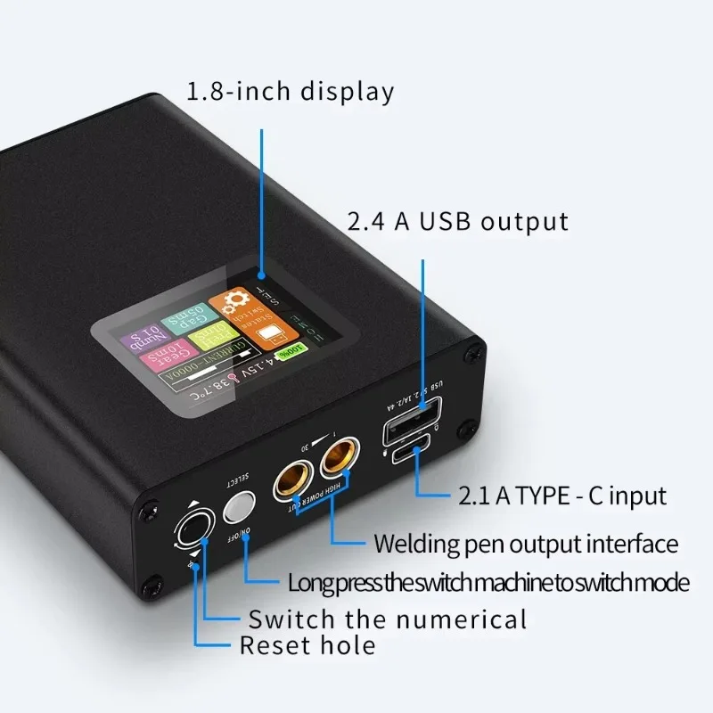 Portable mini 18650 lithium battery color screen battery spot welding machine DIY complete set kit