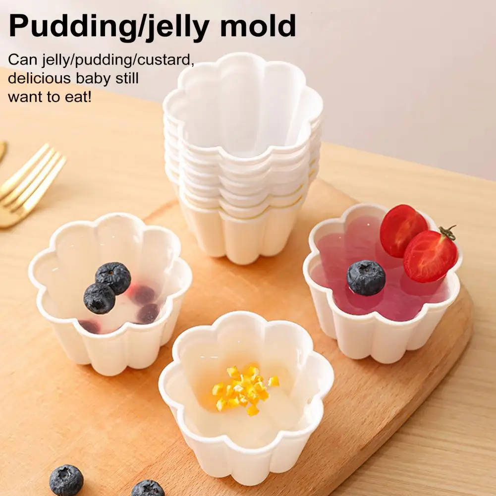 4Pcs Miniature Flower Shaped Pudding Tart Molds Non-Stick Pan Set for Bread Cake Pie Baking Mold Kit for Home Kitchen Outdoor Tr