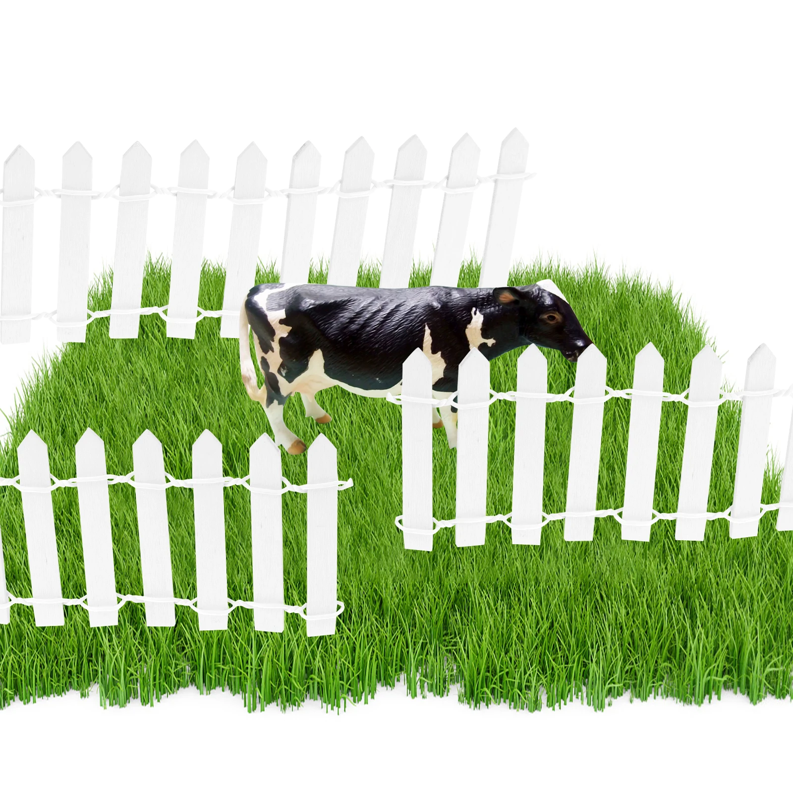 

Mini 1M Long 5CM High White Fence for Succulents Plants Miniature Garden Decor Crafts Gardening Model Sand Table Fence