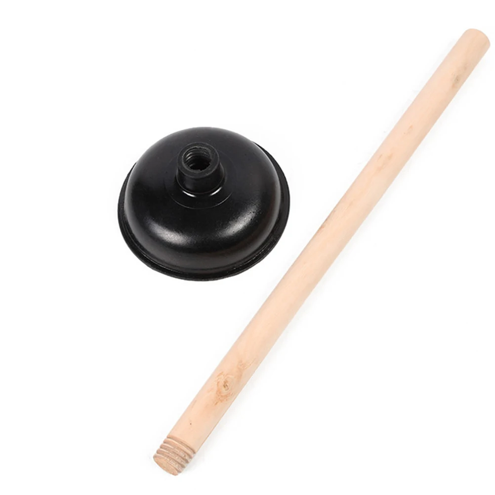 

2pcs Toilet Plunger Wooden Handle Rubber Heavy Duty Sewer Bathroom Kitchen Drain Cleaner Household Plunger Tool