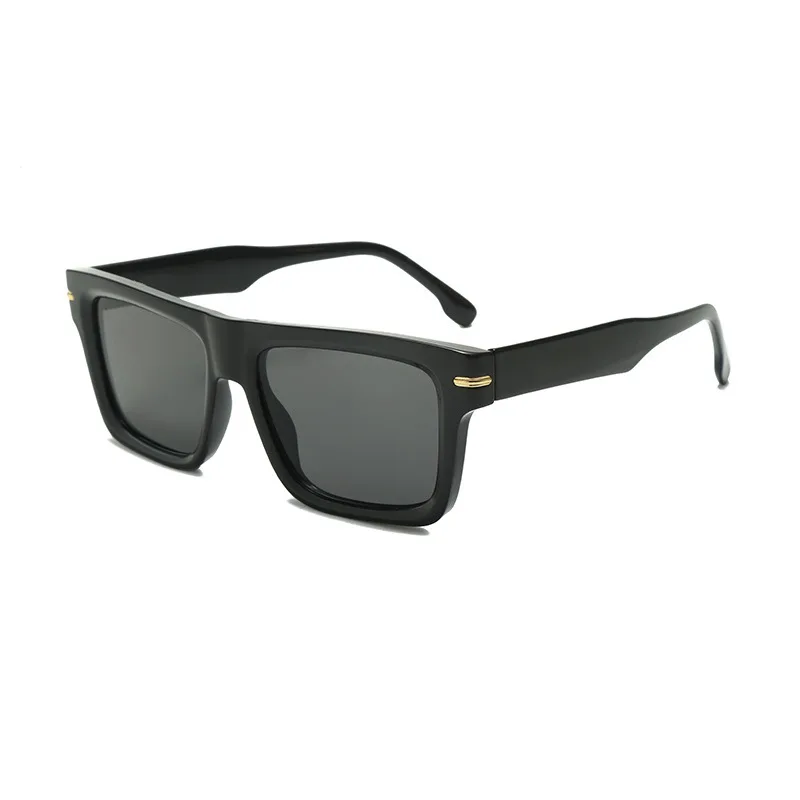 

Fashionable Square Large Frame Sunglasses Men's Classic Retro UV Resistant Glasses Outdoor Driving Sun Protection Goggles