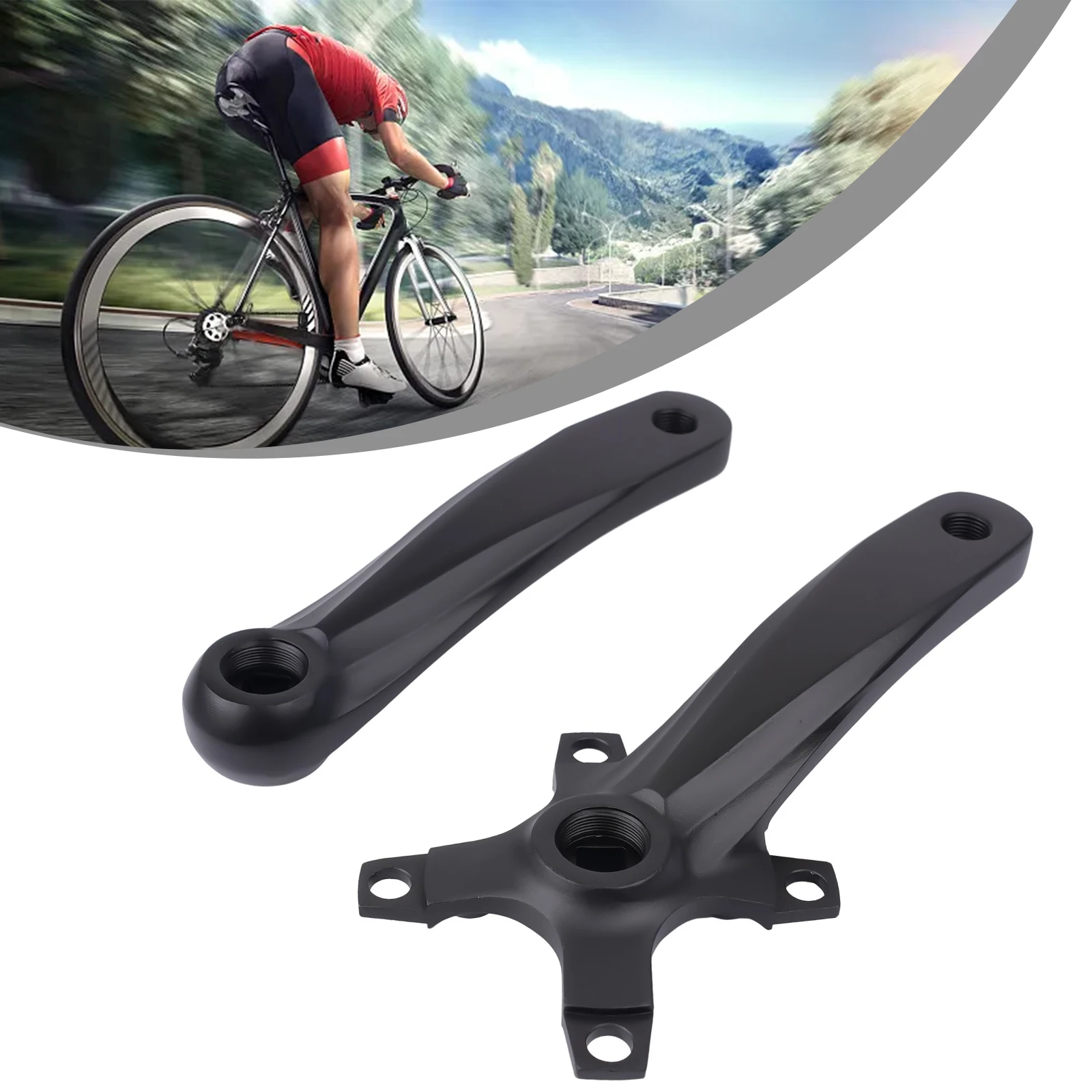 Bicycle Tooth Plate Bicycle Crank Set Crank Leg Black 23 10 8cm Aluminum Alloy Specification 9 16 Length 152mm