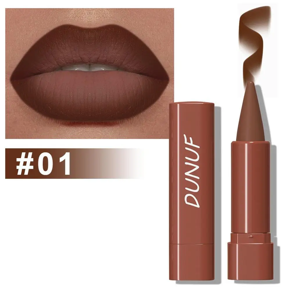 Gradiënt Lip Liner Pen met matte fluwelen afwerking Gladde toepassing Langdurige niet-vervagende lippenstift voor gedefinieerd en elegant I7H8