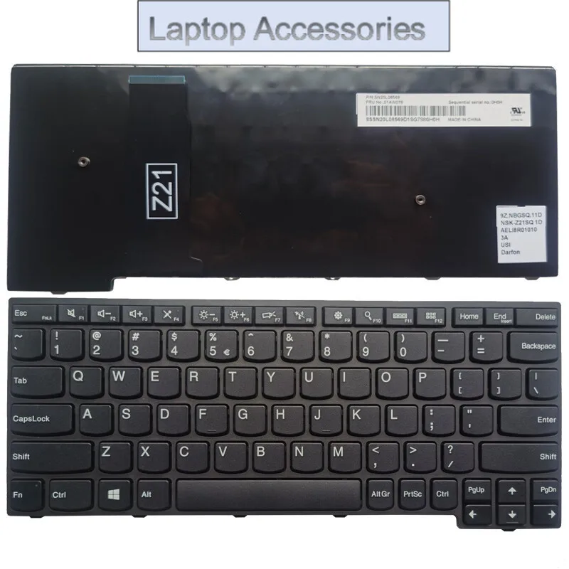 

Английская клавиатура черная для Lenovo Yoga 11e Yoga11e 4th SN20L08569 01AW076 США