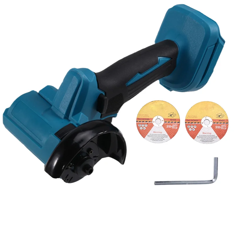 AT19-Cordless 3-Inch Mini Angle Grinder And Polishing Machine, Comes With 2 Cutting Discs, For  18V Battery