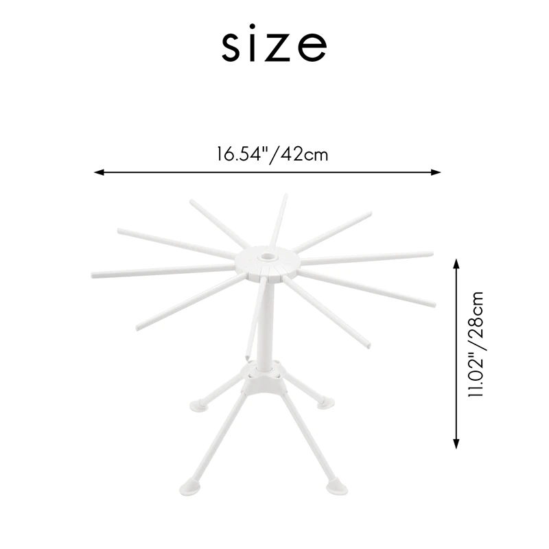 Noodle Rack Pasta Drying Rack, Noodle Drying Holder, 10 Arms Spaghetti Dryer Stand for Fresh Homemade Pasta Making