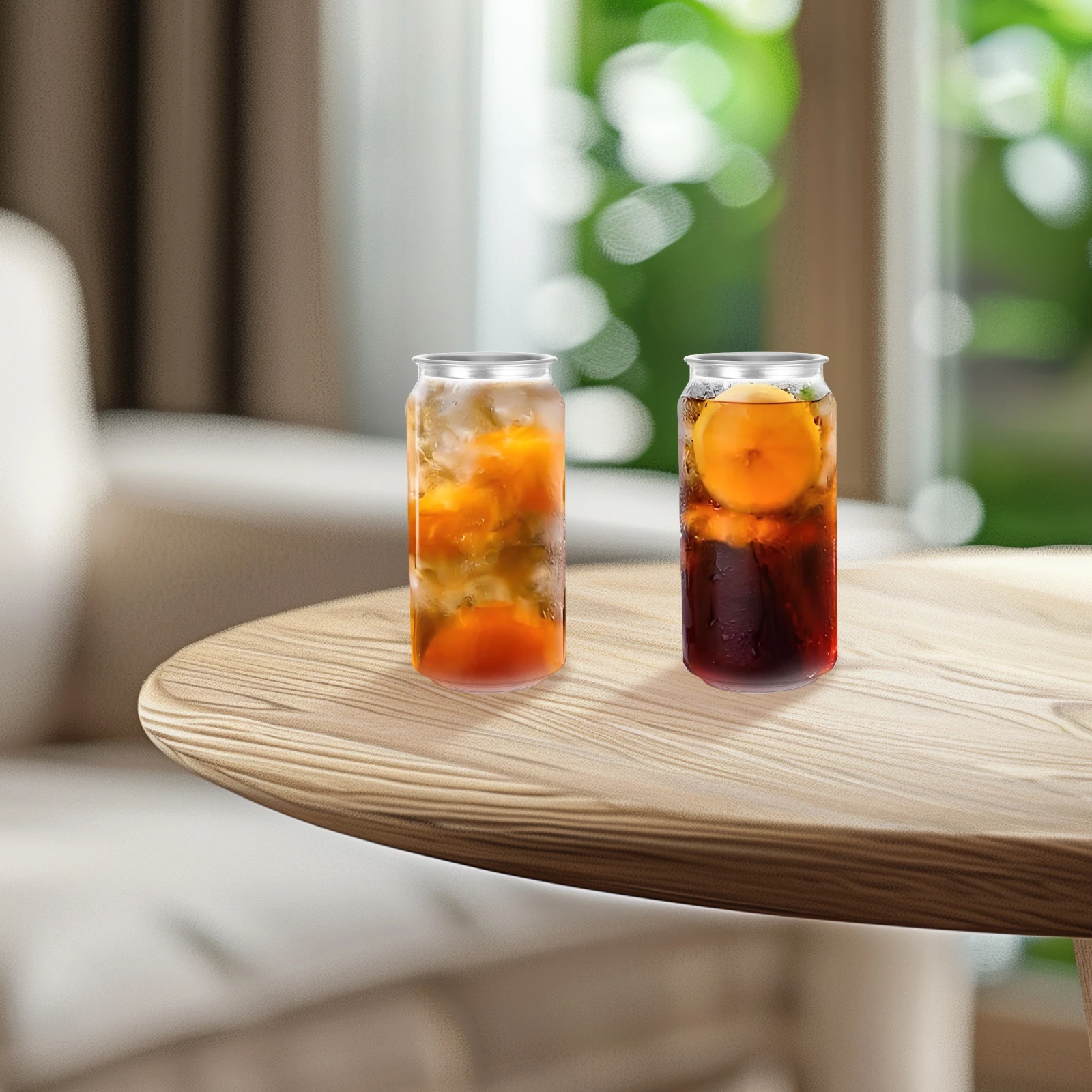 

10pcs Transparent Can Juice Bottles With Aluminum Cap Portable Leakproof Beverage Containers For Travel Parties Home Use 400ml