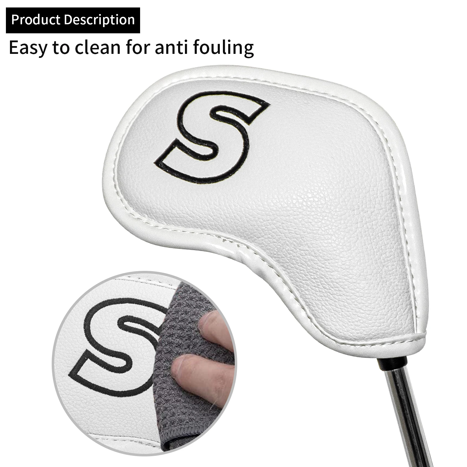10pcs Golf Headcovers Suitable for All Brands - Double-Sided Fit, Compatible for Left/Right-Handed, Irons, Woods, Putters image 5