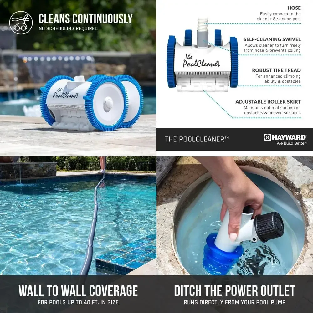 

Автоматический пылесос для бассейнов, подходит для бассейнов с глубиной до 20x40 футов.