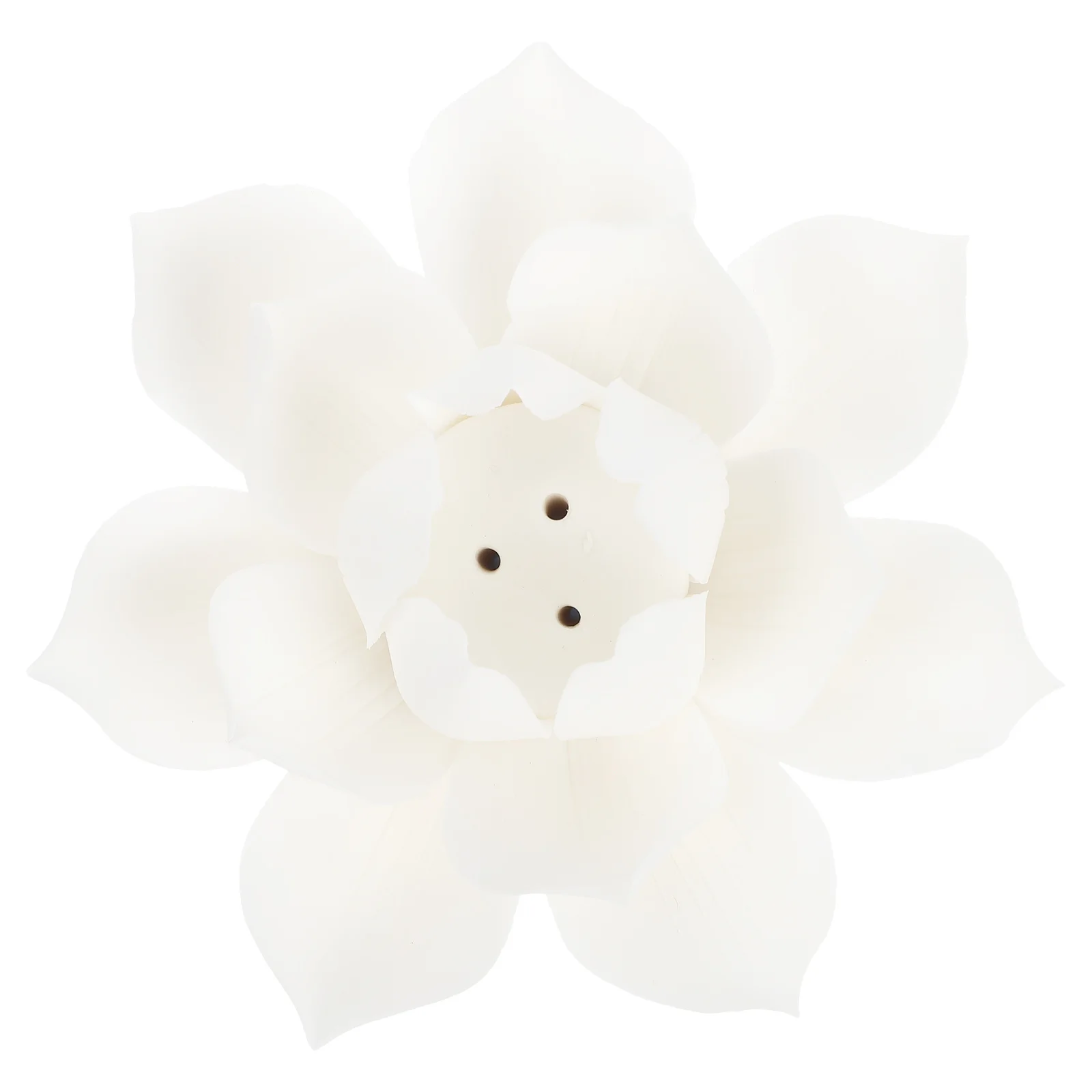 

Lotus Flower Incense Burner Yoga Ceramics Holder Crafts Artistic Flower-shaped White Pottery Gifts for Home