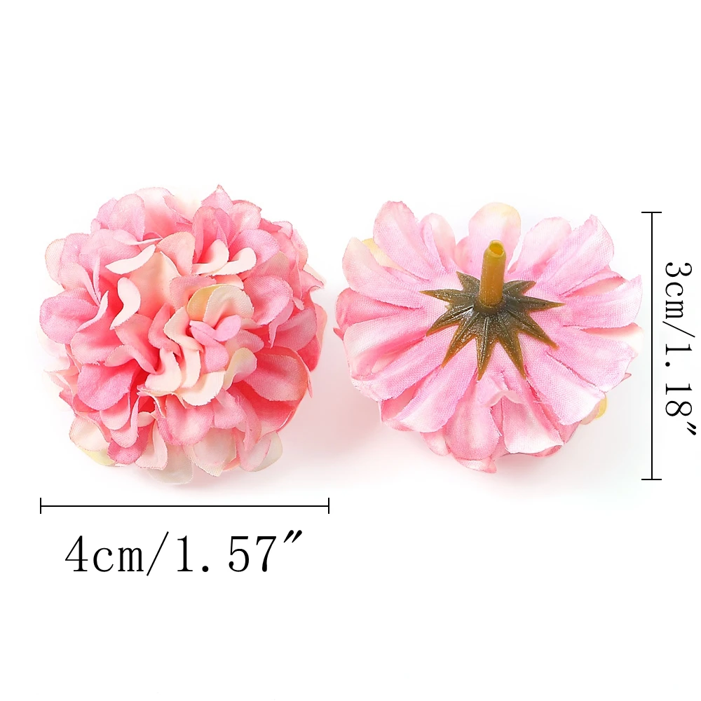 10/20/30 Stücke Hortensien Künstliche Blumen Köpfe 4 cm für Home Room Decor DIY Ehe Kranz Zubehör Braut Hochzeit Dekoration – Detail 5