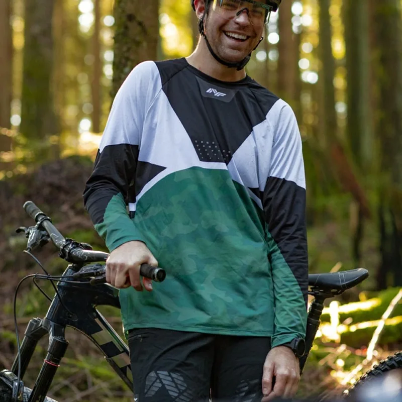 

Быстродействующая дышащая велосипедная куртка, мужская летняя велосипедная куртка с длинными рукавами для горного велосипеда, внедорожный мотоциклетный быстросохнущий костюм