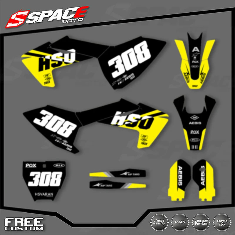 

SPACE Motorcycle Graphics Background Decal Stickers Kits for Husqvarna TC85 TC 85 2018-2023
