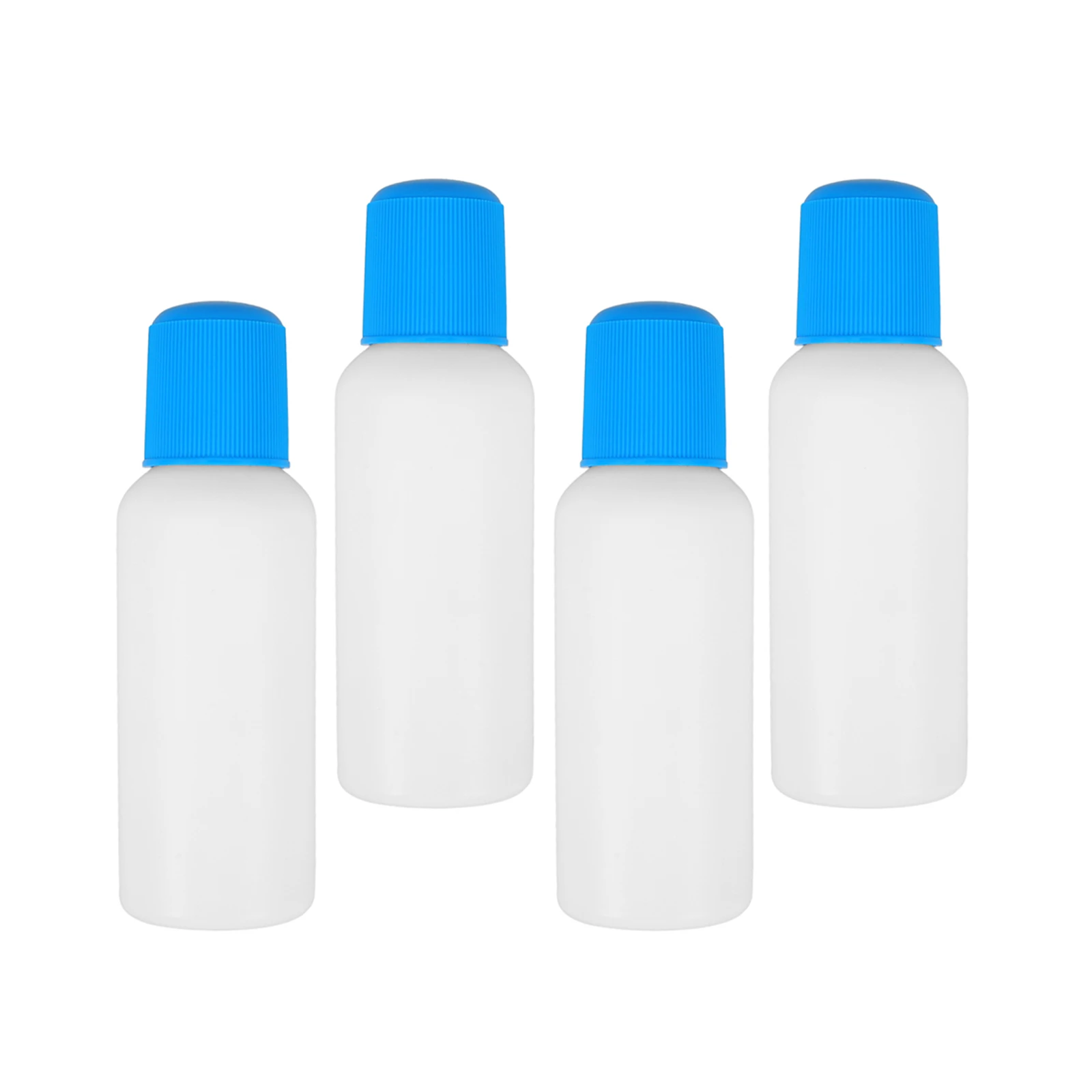 4pcs 100Ml Plastic Sponge Head Dauber Bottles Leakproof Reusable Empty Applicator Containers For Travel Essential Oil
