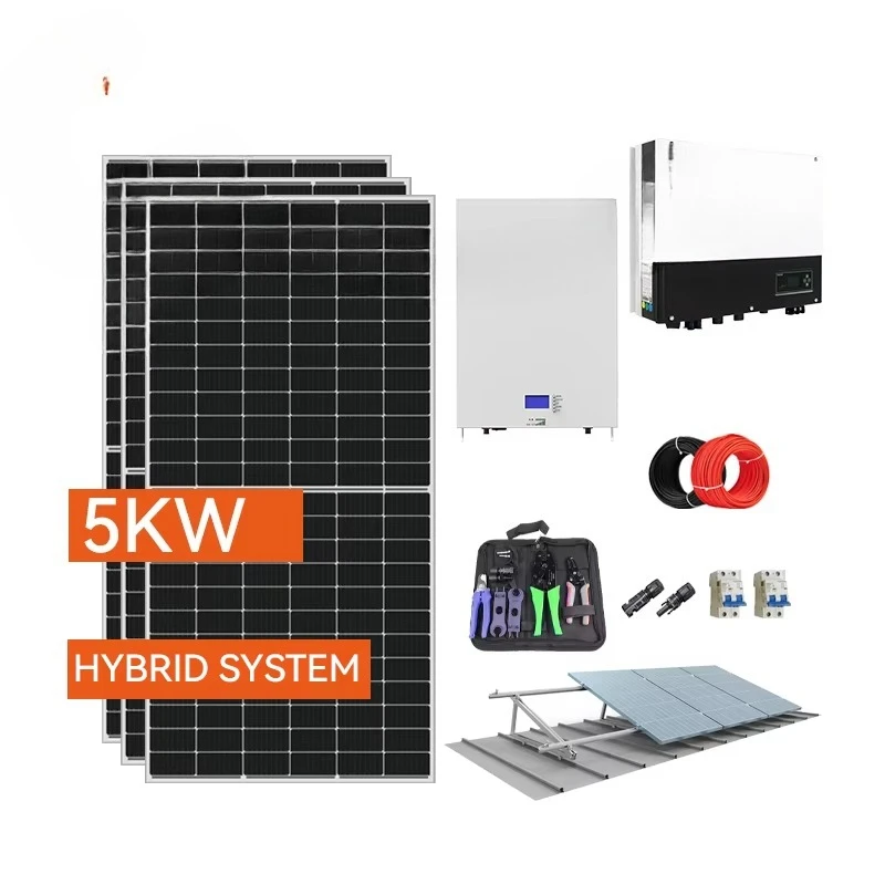 Home Roof Solar Systems Complete 5Kw Hybrid Solar Energy System 8Kw for House