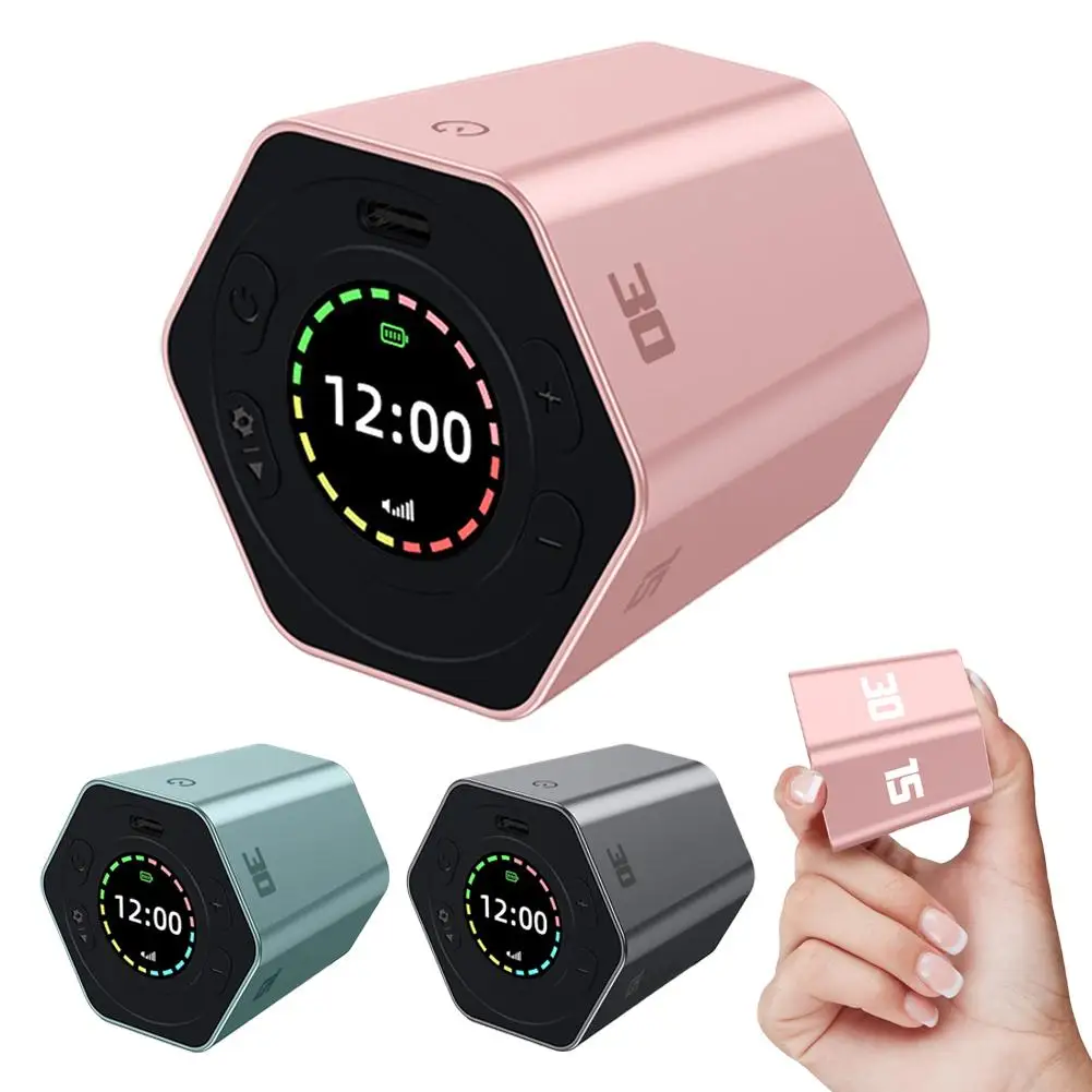 

Led Display Hexagon Flip Timer Multi-functional LED Display 4 Preset Time Dual Modes Countdown Timers Long Prompt Cooking Study