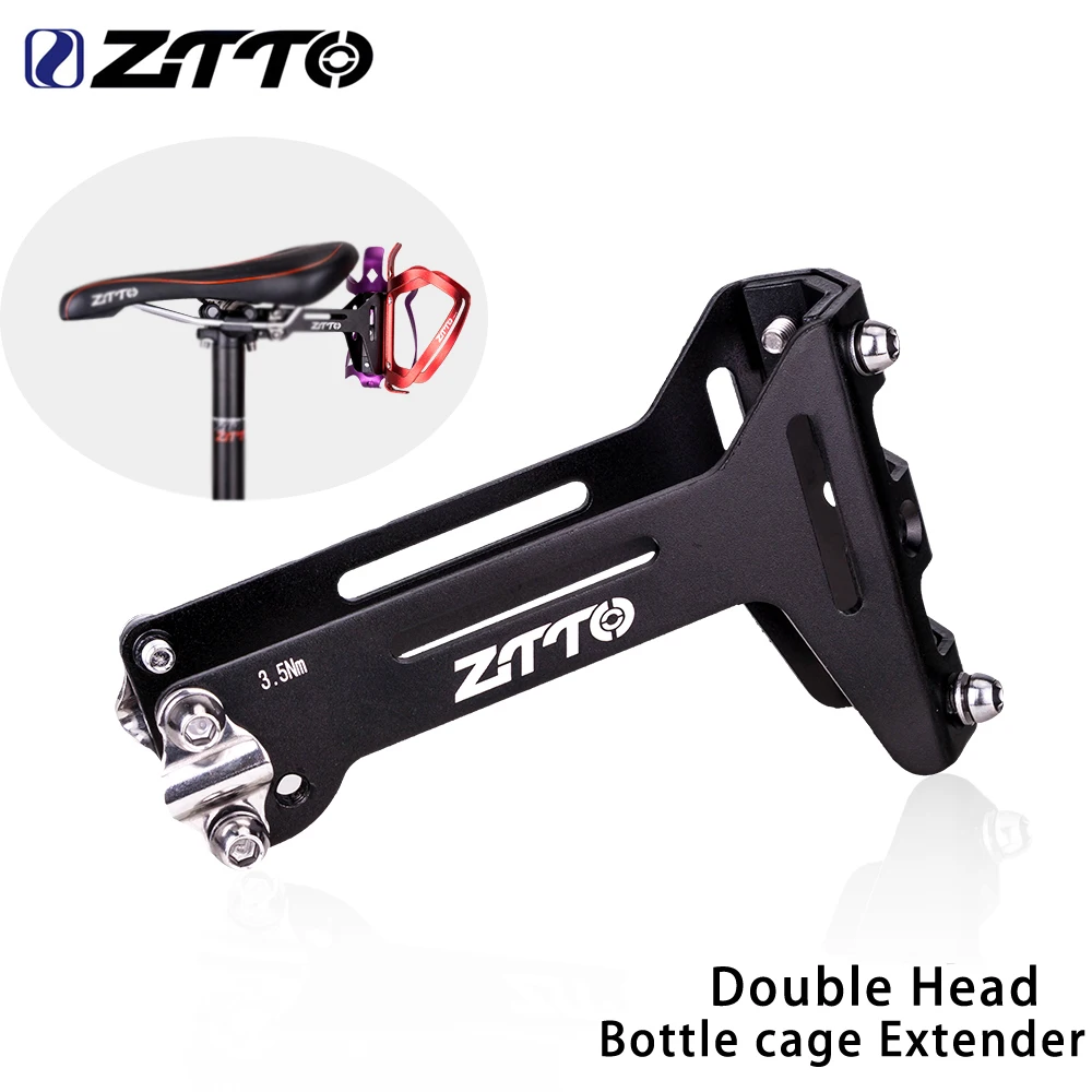 ZTTO Cycling Double Bottle Bracket Bottle Cage Holder Bicycle Water Bottle Cage Extender Water Cup Holder Saddle Mount Rack