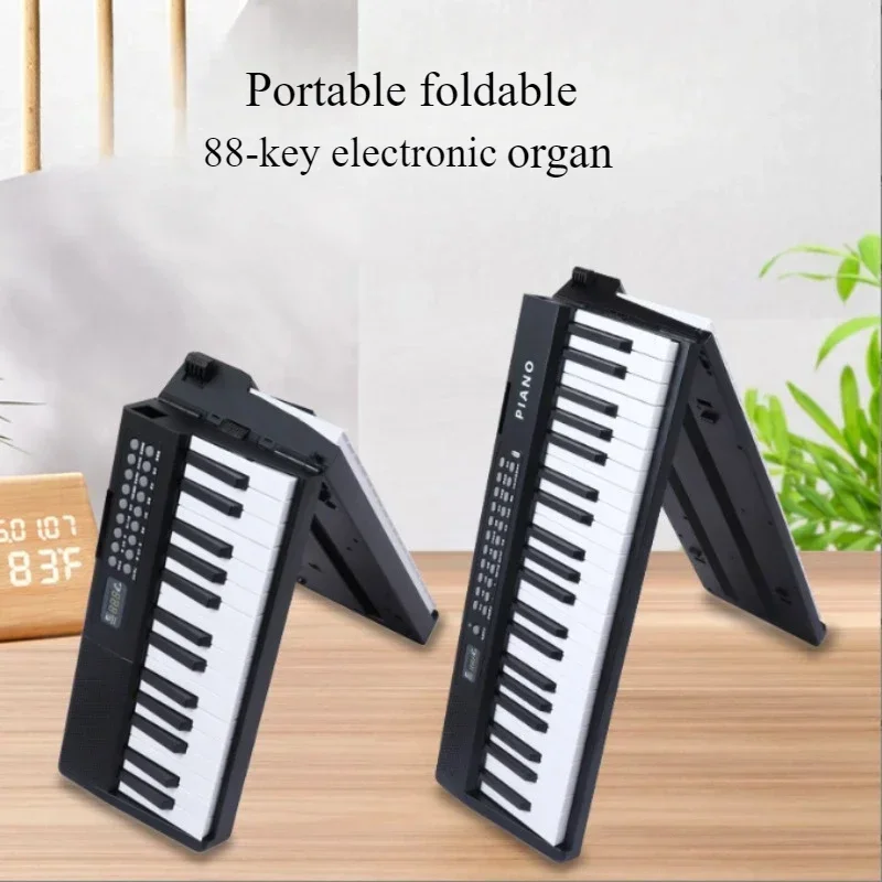 Foldable Piano 88 Keys Portable Starter Practice Keyboard Smart Home Practice Foldable Electronic Organ